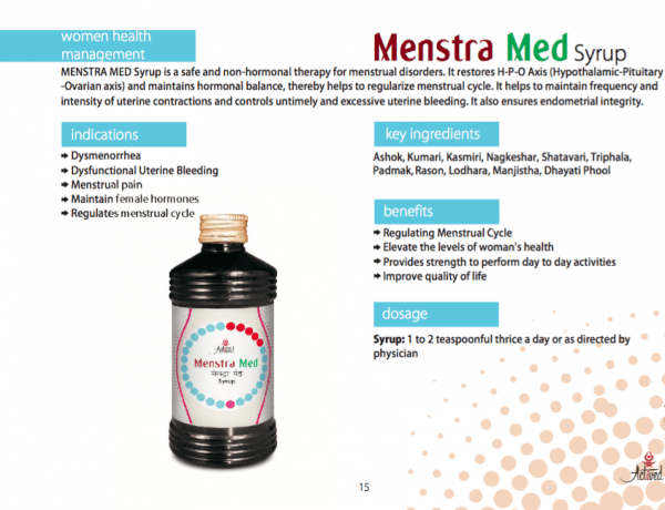 PCOD One Month Starter Pack : Ova C Med (60 Tab x 2) + Menstra C Med (200 ml x 2)