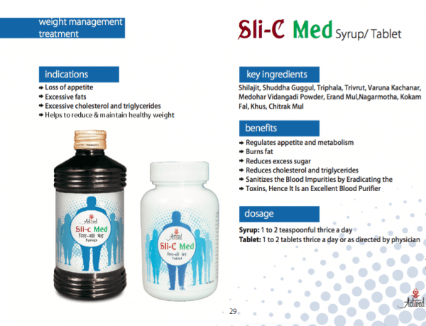 Sli-C Tablet | Ayurvedic Weight Loss Tablet | JYOVIS